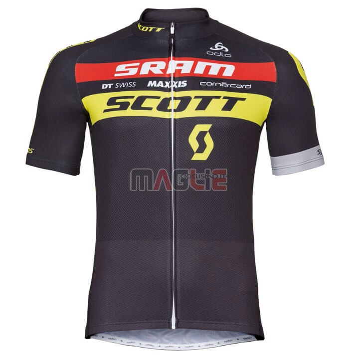 Maglia Scott Sram Manica Corta 2018 Nero